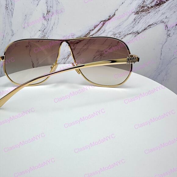 New MIU MIU Sunglasses Seen on Bad Bunny MUA56S 5AK90L Gold Metal Aviator main image 15